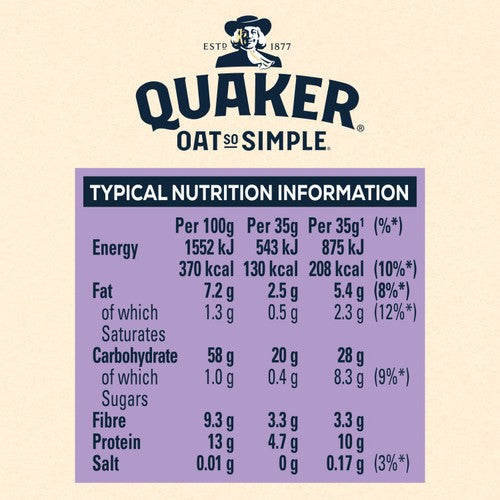 Quaker Gluten Free Original Porridge Sachets 10 sachets, imported from the UK