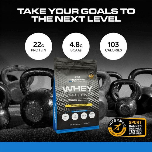 H&B Precision Engineered Whey Protein Powder Banana