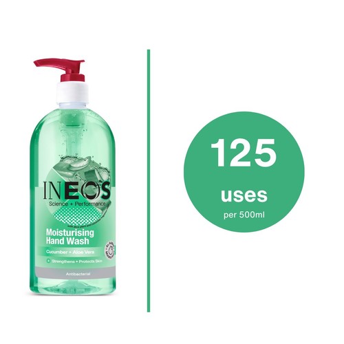 INEOS Hand Wash Cucumber Aloe Vera 500ml, imported from the UK