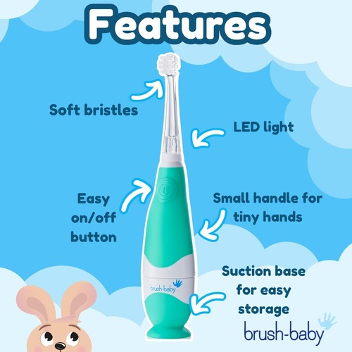 Brush-Baby electric toothbrush for babies 0-3 years - British product
