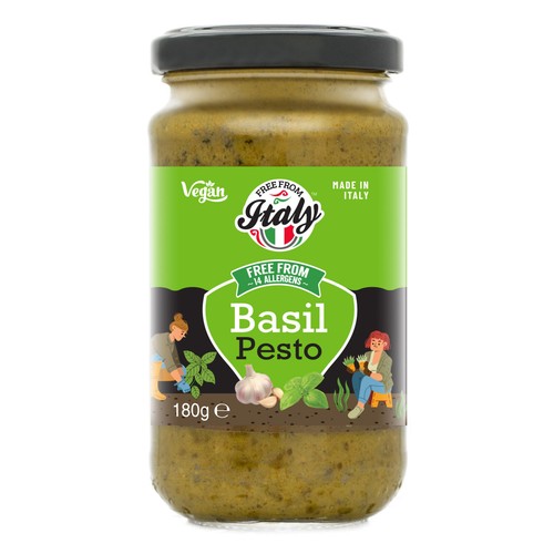 Free From Italy basil pesto sauce 180g - British product
