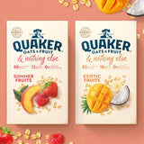 Quaker Exotic Fruits porridge sachets 33g, imported from the UK