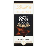 Lindt dark chocolate bar 85% cocoa 100g - British product