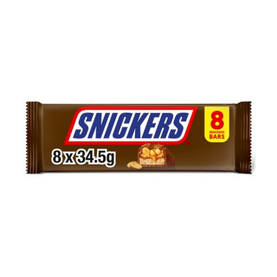 M&S Snickers Caramel Nougat Peanuts & Milk Chocolate Snack Bars Multipack 276g- Buy online at McGrocer