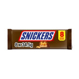 Snickers caramel nougat peanuts & milk chocolate snack bars 276g multipack (British brand)