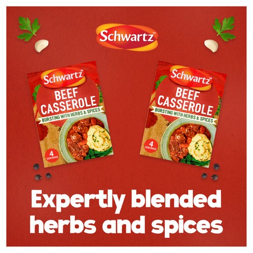Schwartz beef casserole recipe mix 38g (British brand)