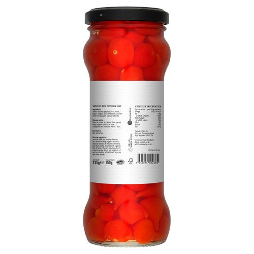 Cooks & Co sweety drop red pickled peppers 235g - British product