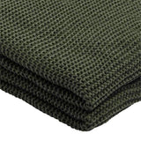 M&S Collection Knitted Tassel Throw, One Size, Dark Green