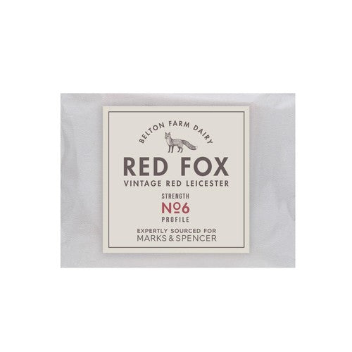 M&S Vintage Red Fox Red Leicester cheese 250g, imported from the UK