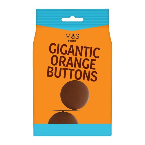 M&S orange flavoured milk chocolate buttons 150g, imported from the UK