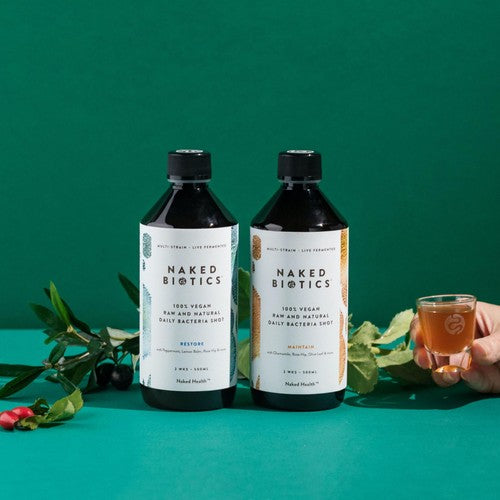 Naked Biotics Restore gut health shot 1L, imported from the UK