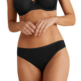 M&S Collection Cotton Modal Bikini Knickers, Size 8, Black