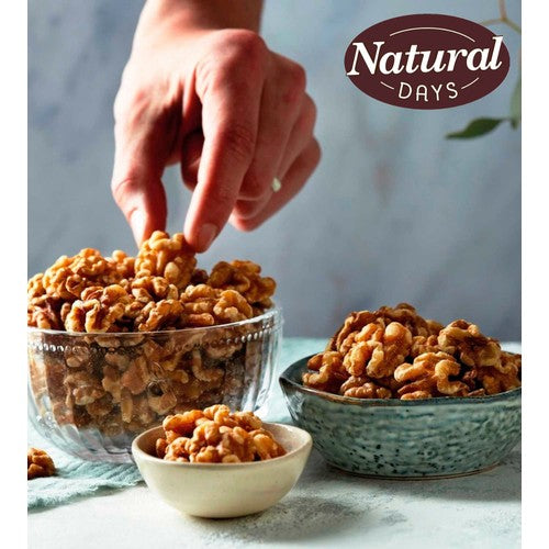 Natural Days Walnut Halves 200g, imported from the UK