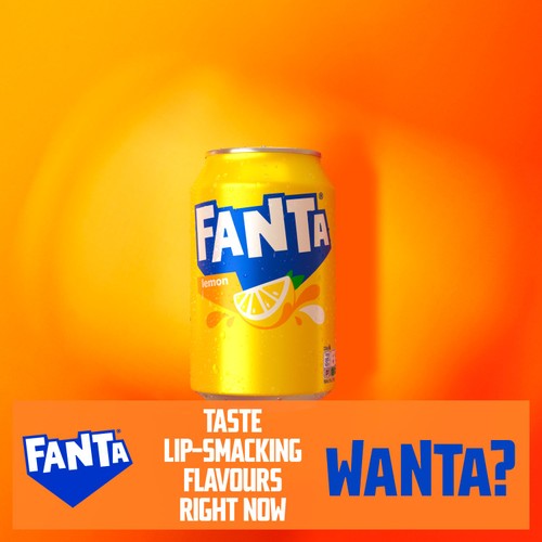 Fanta Lemon soft drink 8 x 330ml - British product