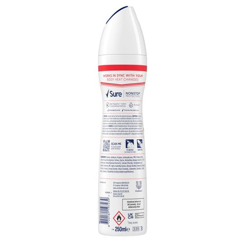 Sure Women's Anti-Perspirant Deodorant Spray Watermelon Fresh 250ml (British brand)