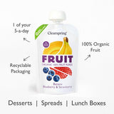 Clearspring Organic FRUIT Puree - Banana Blueberry  Strawberry