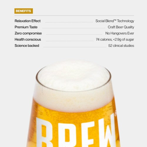 Impossibrew alcohol free lager with Social Blend, imported from the UK