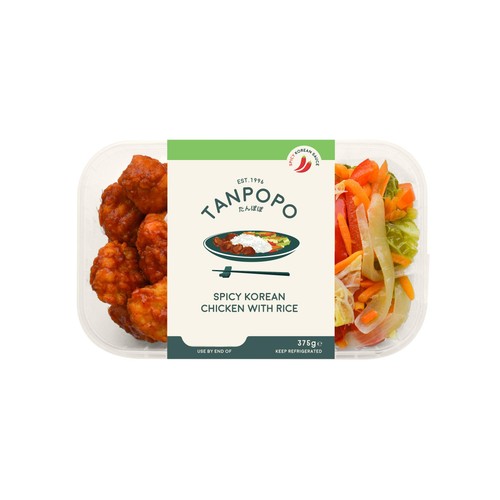 Tanpopo Spicy Korean Chicken microwave meal 375g (British brand)