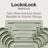 LocknLock NestnLock Sage Green food storage container set 3pc, UK version