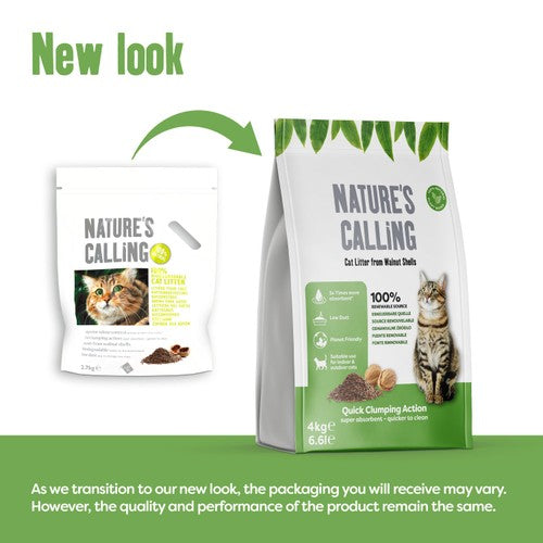 Nature's Calling 100% Biodegradable Cat Litter 4kg, imported from the UK