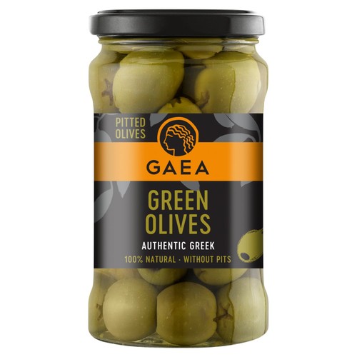 Gaea pitted green olives 290g, UK version