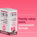 INEOS Non Bio Laundry Liquid XXL Value Box Rose + Cashew Flower 100 Washes