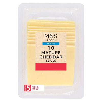 M&S M&S British Lighter Mature Cheddar Cheese 10 Slices- Buy online at McGrocer