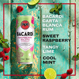 Bacardi raspberry mojito cocktail in a can - British product