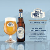 Birrificio Poretti alcohol-free beer 0.5% bottle, imported from the UK
