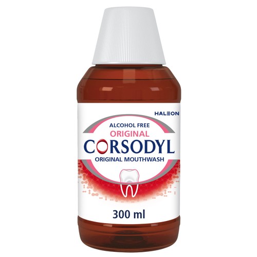 Corsodyl medicated mouthwash original alcohol free 300ml - British product