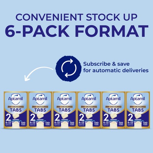 Aptamil follow on baby milk formula tabs 120 per pack - British product