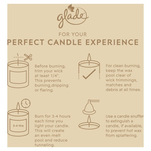 Glade Small Scented Candle, Honey & Chocolate