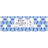 Ocado small twist tie food and freezer bags 80 pack, imported from the UK