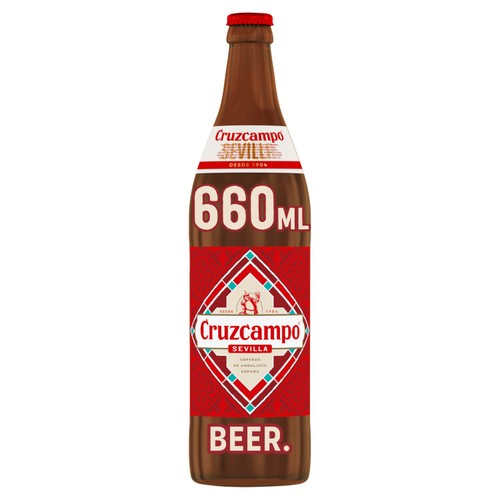 Cruzcampo lager beer 660ml - British product