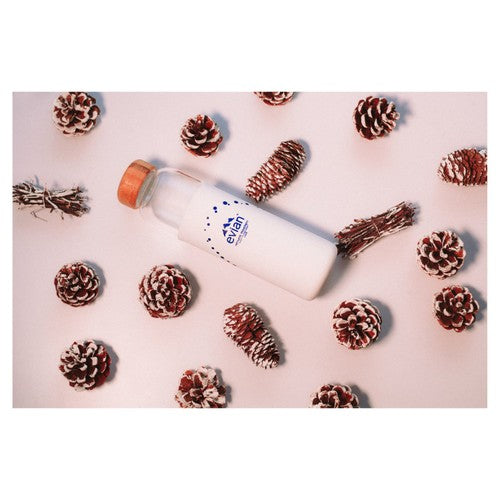 Evian glass water bottle Designer Blue 500ml - British product