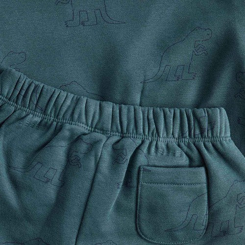 M&S children's dinosaur sweat outfit blue mix 18-24 months, imported from the UK