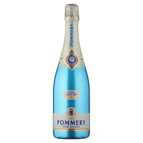 Pommery Blue Sky Demi Sec Champagne 75cl, imported from the UK