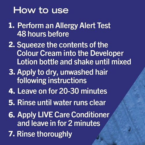 Schwarzkopf Live Cosmic Blue 090 permanent hair dye 142ml (British brand)