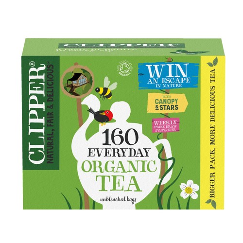 Clipper organic everyday black tea bags 160 count - British product