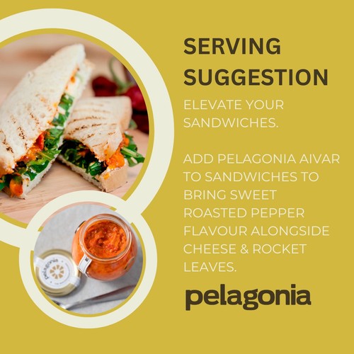 Pelagonia Aivar smoky red pepper spread 314g, imported from the UK