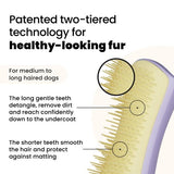 Tangle Teezer small dog grooming brush lilac yellow, imported from the UK