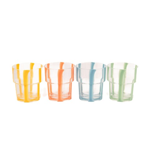 Summerhouse Portofino stripe picnic tumblers set of 4 - British product