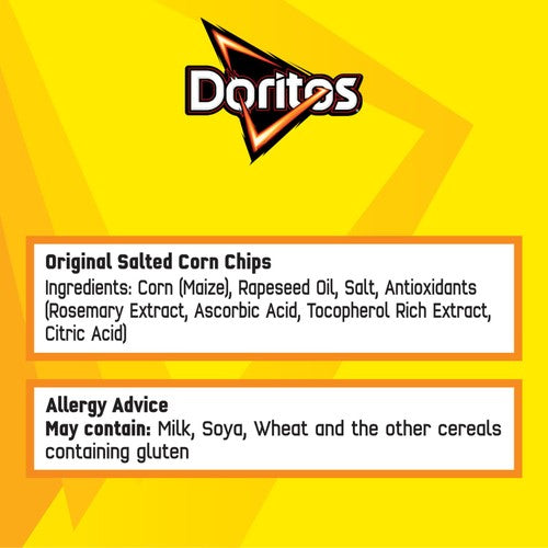 Doritos salted tortilla chips 230g, UK version