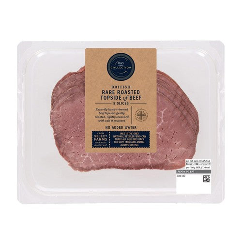 M&S rare roast beef slices 5 slices, imported from the UK