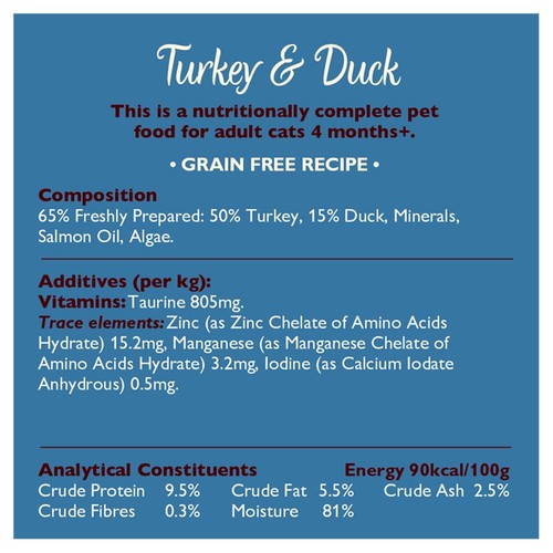 Lily's Kitchen cat paté selection multipack with four flavours 8 x 85g, UK version