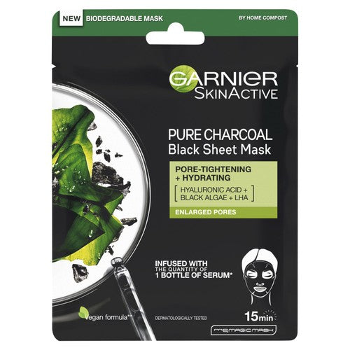 Garnier Pure Charcoal and Algae Hydrating Black Sheet Mask