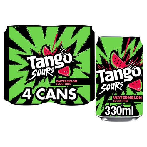 Tango Zero Sour Watermelon sugar-free soft drink - British product