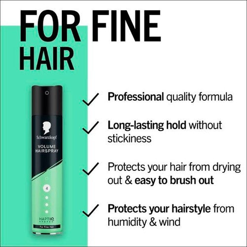 Schwarzkopf hairspray volume for fine hair 250ml, imported from the UK