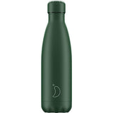 Chilly's Matte All Green insulated water bottle 500ml - British product