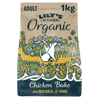 M&S Lily's Kitchen Organic Chicken Bake Adult Dry Dog Food 1kg- Buy online at McGrocer